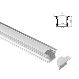 installation facile de profil en aluminium de 25X15mm 12.5mm LED pour les bandes menées flexibles